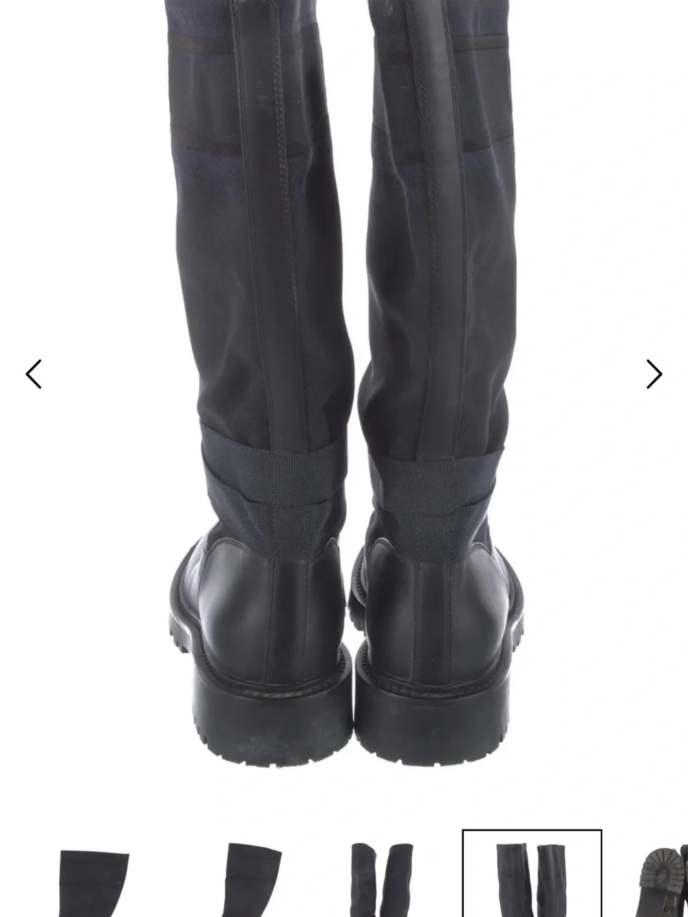 Dior black and navy rain boots